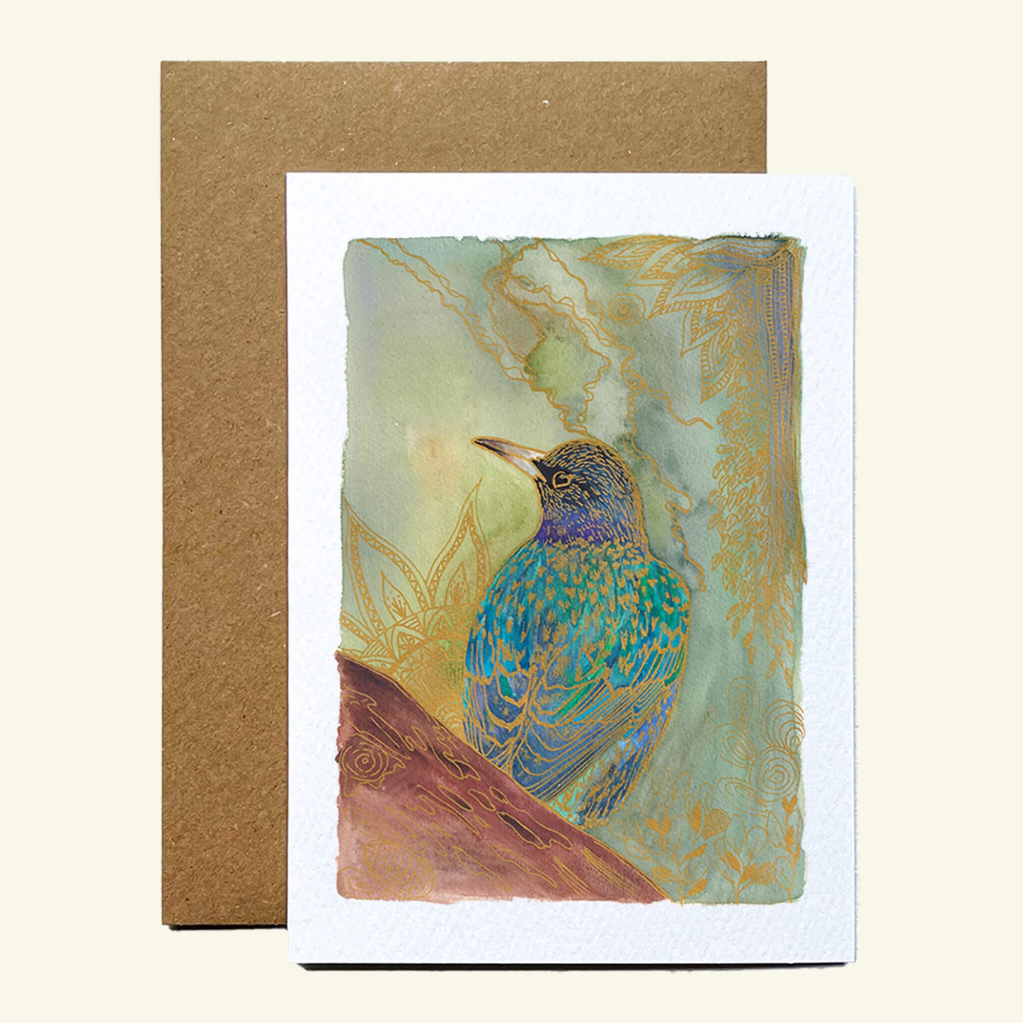 Starling Bird Greetings Card