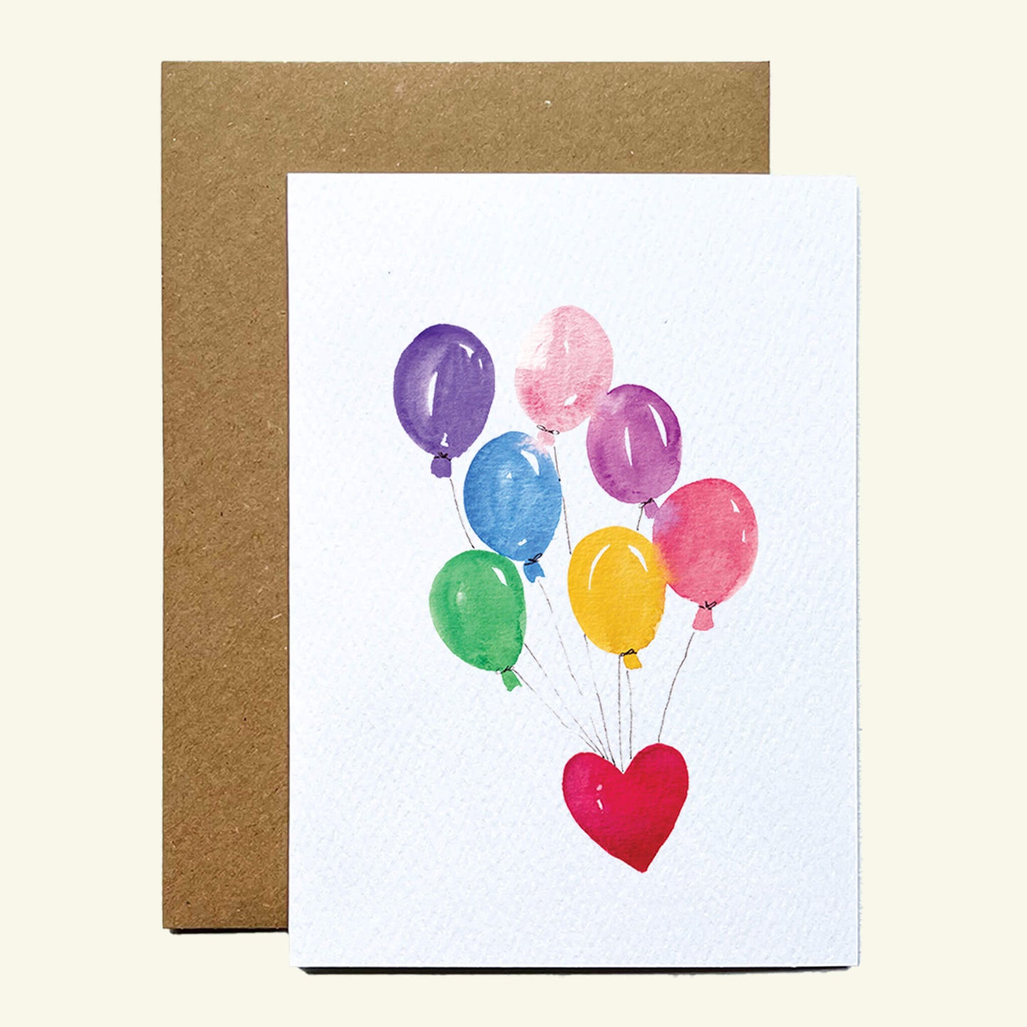 Balloons with Love Greetings Card