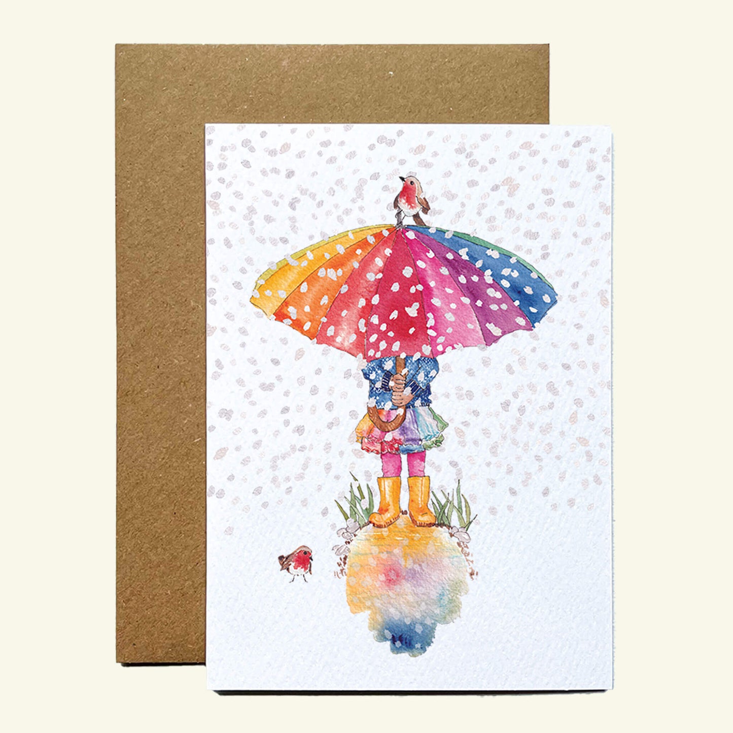 Rainbow Puddle, Christmas Card