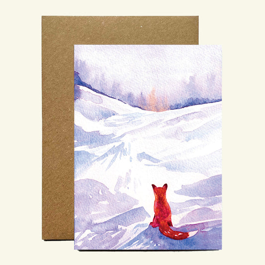 Winter Fox in the Snow, Christmas Card