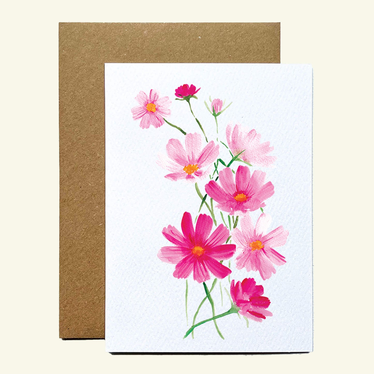 Cosmos Flower Greetings Card