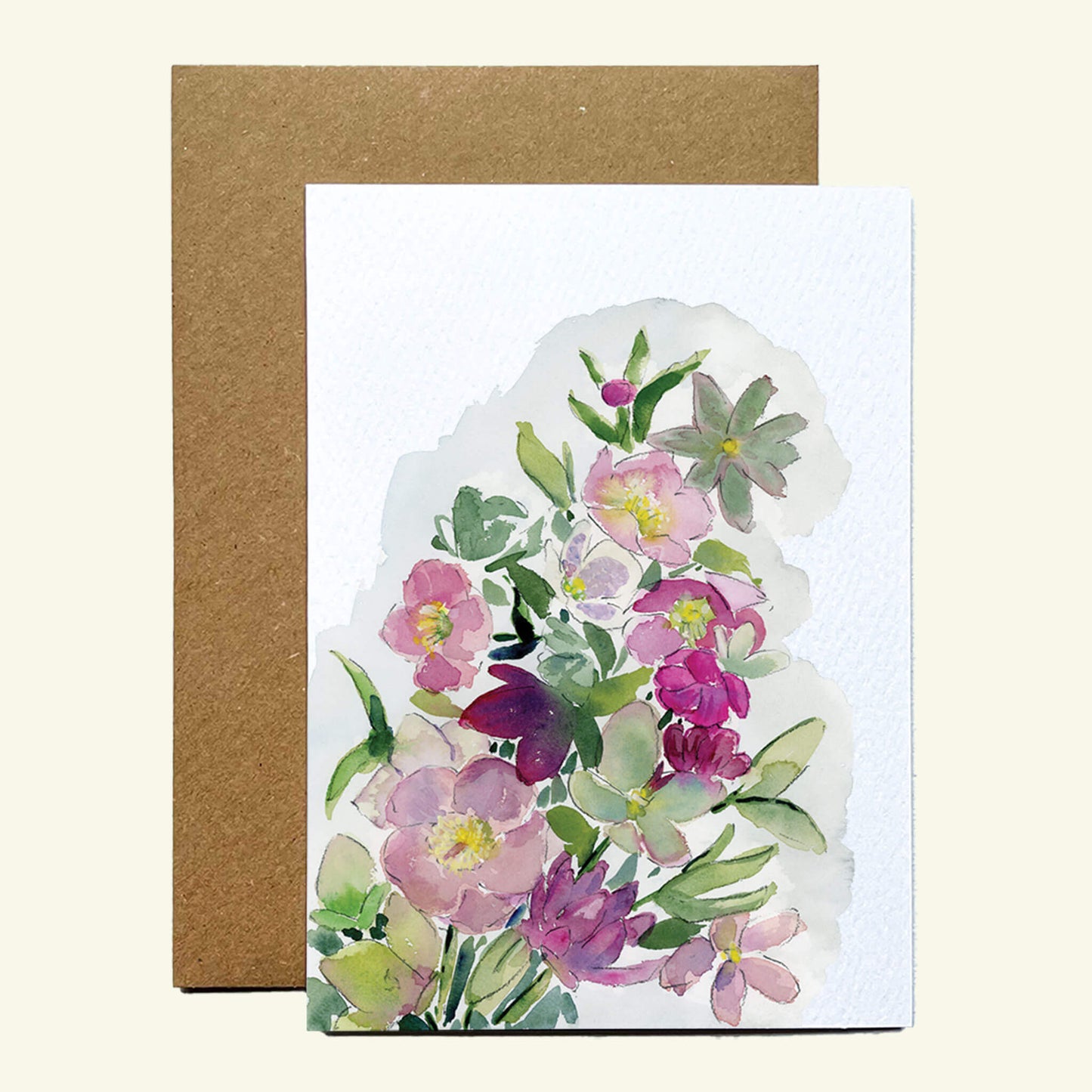 Hellebore Flower Greetings Card