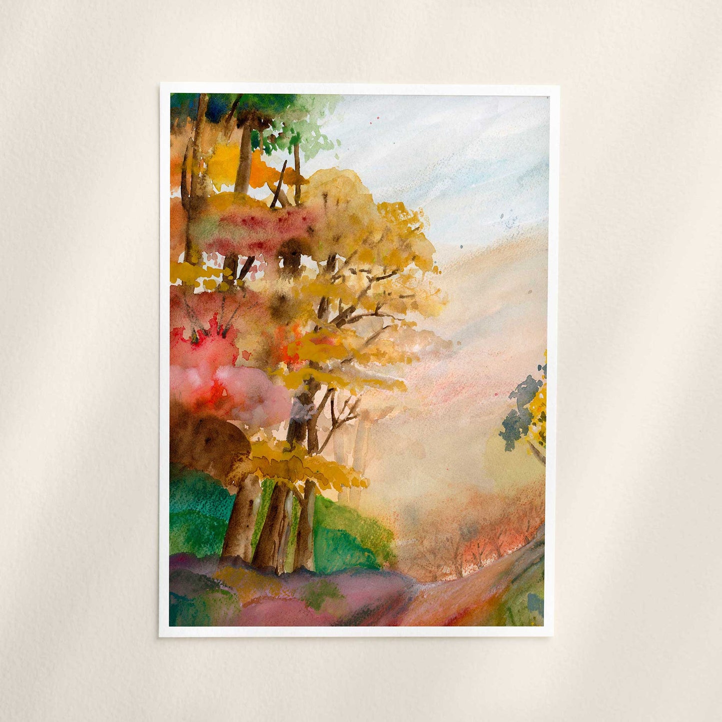 Autumn Walk Landscape Art Print