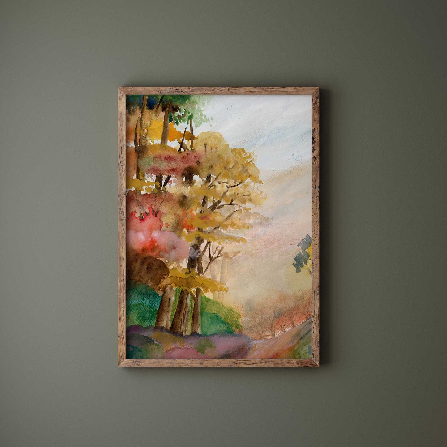 Autumn Walk Landscape Art Print