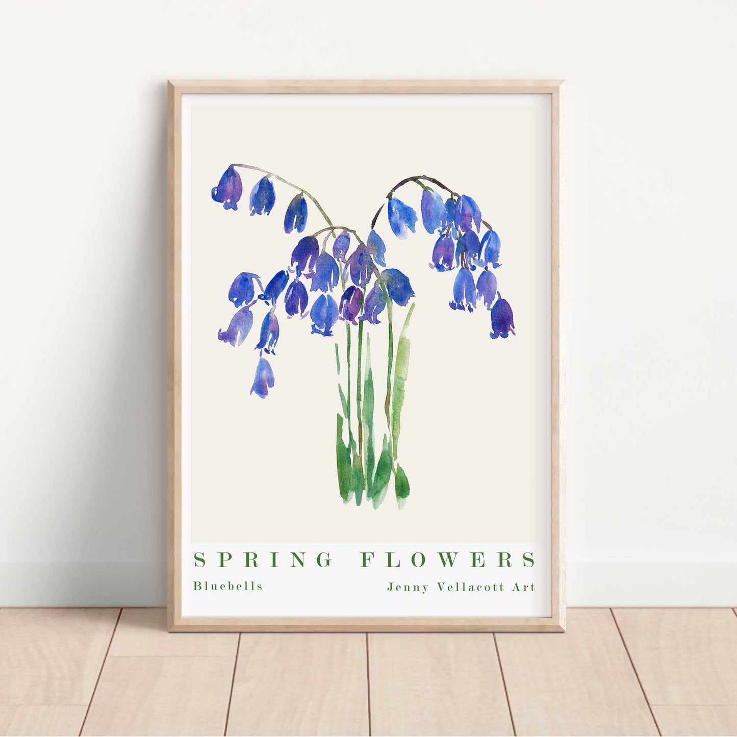 Bluebells Spring Flowers Art Print