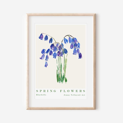 Bluebells Spring Flowers Art Print