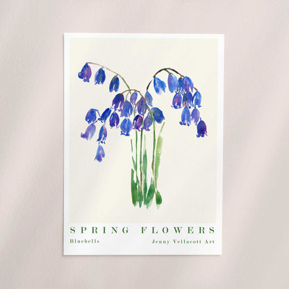 Bluebells Spring Flowers Art Print