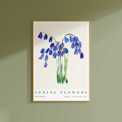 Bluebells Spring Flowers Art Print