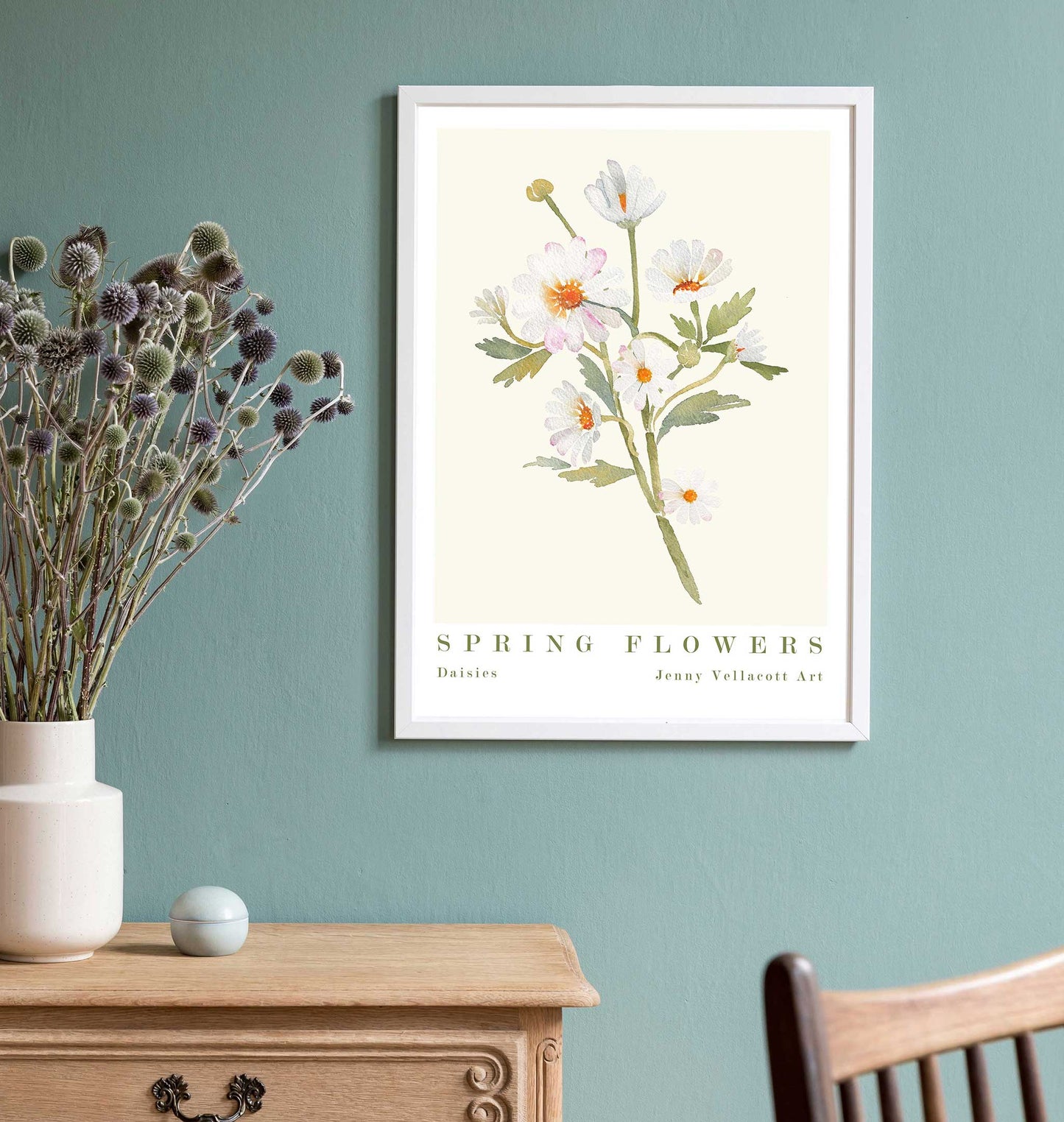 Daisies Spring Flowers Art Print