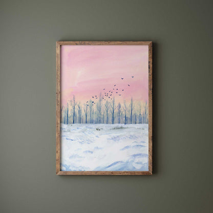 Winter Morning Landscape Art Print