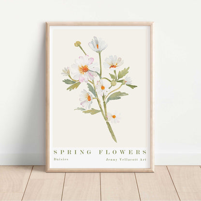 Daisies Spring Flowers Art Print