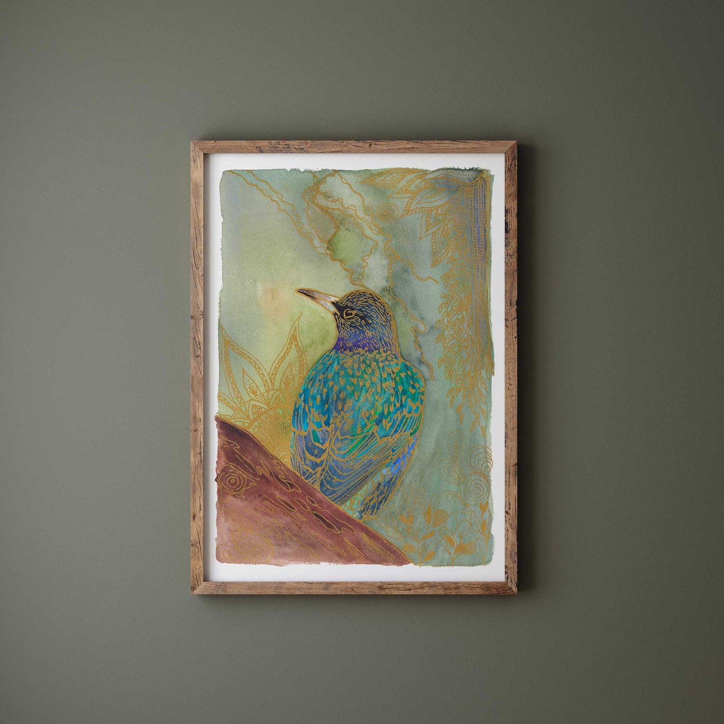 Starling Bird Art Print