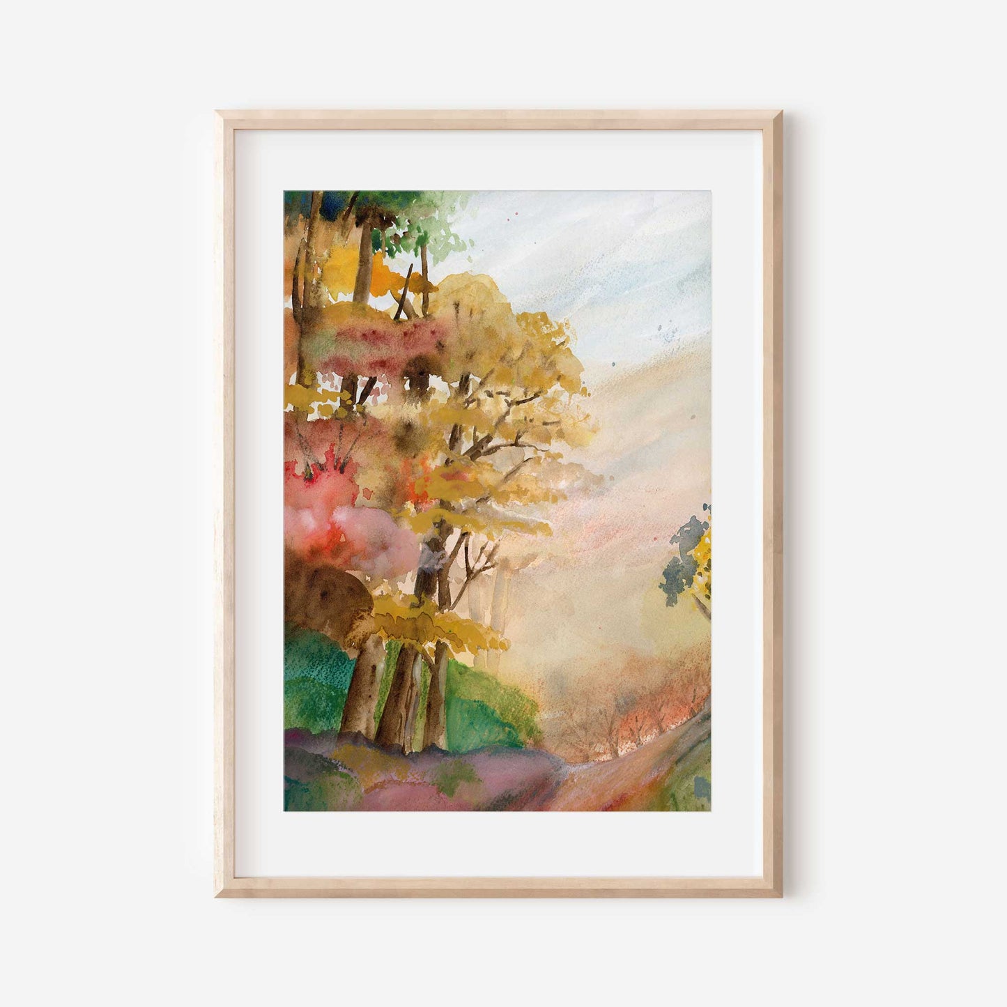 Autumn Walk Landscape Art Print