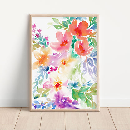 Water Florals Art Print