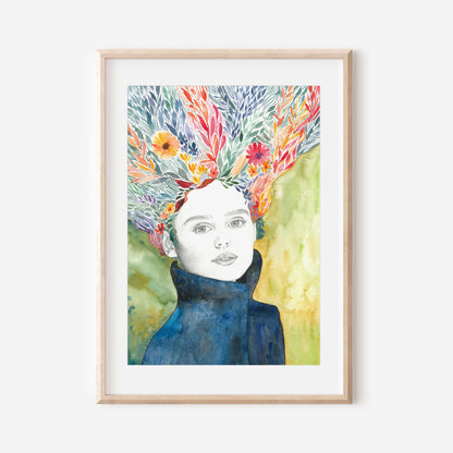 Autumn Woman Art Print