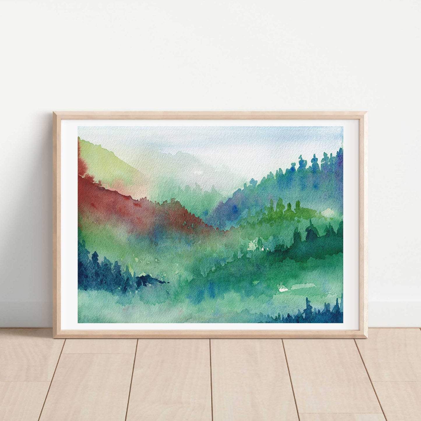 Green Rust Hills Art Print